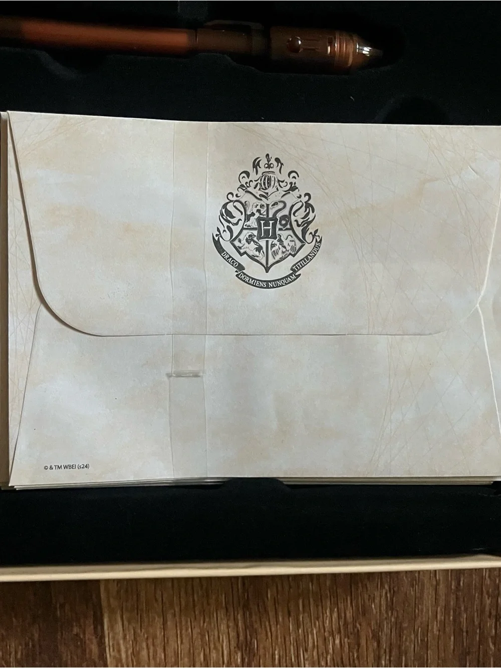 Harry Potter Hogwarts Letter Writing Stationery Set Wand Pen Wax Seal Stamp 2024